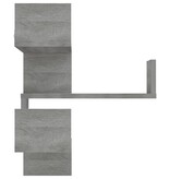 VidaXL Hoekwandschappen 2 st 40x40x50 cm bewerkt hout grijs sonoma