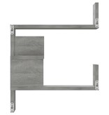 VidaXL Hoekwandschappen 2 st 40x40x50 cm bewerkt hout grijs sonoma