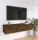 VidaXL Wandkast 88x26x18,5 cm bewerkt hout gerookt eikenkleurig