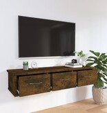 VidaXL Wandkast 88x26x18,5 cm bewerkt hout gerookt eikenkleurig
