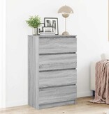 VidaXL Dressoir 60x35x98,5 cm bewerkt hout grijs sonoma eikenkleurig