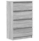 VidaXL Dressoir 60x35x98,5 cm bewerkt hout grijs sonoma eikenkleurig