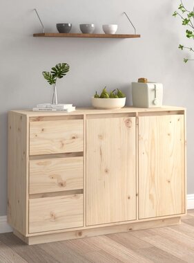 VidaXL Dressoir 111x34x75 cm massief grenenhout