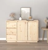 VidaXL Dressoir 111x34x75 cm massief grenenhout