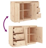 VidaXL Dressoir 111x34x75 cm massief grenenhout
