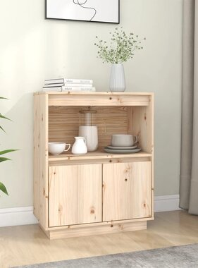 VidaXL Dressoir 60x34x75 cm massief grenenhout