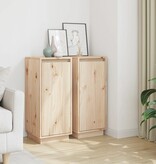 VidaXL Dressoirs 2 st 31,5x34x75 cm massief grenenhout