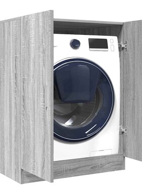 VidaXL Wasmachinekast 71x71,5x91,5 cm grijs sonoma eikenkleurig