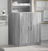VidaXL Wasmachinekast 71x71,5x91,5 cm grijs sonoma eikenkleurig