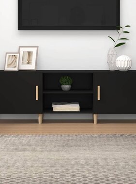 VidaXL Tv-meubel 150x30x50 cm bewerkt hout zwart