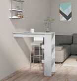 VidaXL Bartafel wandgemonteerd 102x45x103,5 cm bewerkt hout grijs