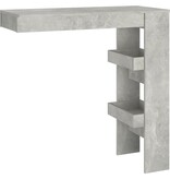 VidaXL Bartafel wandgemonteerd 102x45x103,5 cm bewerkt hout grijs