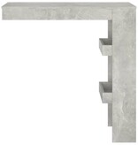 VidaXL Bartafel wandgemonteerd 102x45x103,5 cm bewerkt hout grijs