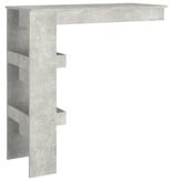 VidaXL Bartafel wandgemonteerd 102x45x103,5 cm bewerkt hout grijs