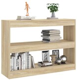 VidaXL Boekenkast/kamerscherm 100x30x72 cm sonoma eikenkleurig