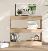 VidaXL Boekenkast/kamerscherm 80x30x72 cm sonoma eikenkleurig