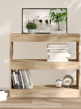 VidaXL Boekenkast/kamerscherm 80x30x72 cm sonoma eikenkleurig