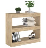 VidaXL Boekenkast/kamerscherm 80x30x72 cm sonoma eikenkleurig