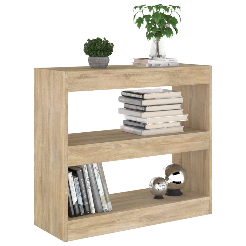 VidaXL Boekenkast/kamerscherm 80x30x72 cm sonoma eikenkleurig