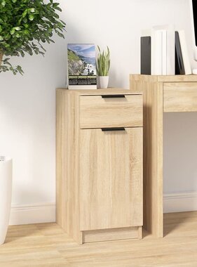VidaXL Bureaukast 33,5x50x75 cm bewerkt hout sonoma eikenkleurig