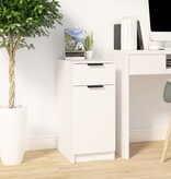 VidaXL Bureaukast 33,5x50x75 cm bewerkt hout wit