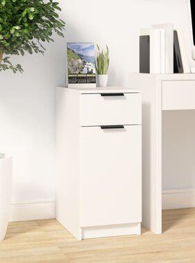 VidaXL Bureaukast 33,5x50x75 cm bewerkt hout wit