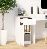 VidaXL Bureaukast 33,5x50x75 cm bewerkt hout wit