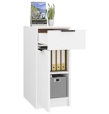VidaXL Bureaukast 33,5x50x75 cm bewerkt hout wit