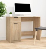 VidaXL Bureau 100x50x75 cm bewerkt hout sonoma eikenkleurig