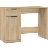 VidaXL Bureau 100x50x75 cm bewerkt hout sonoma eikenkleurig