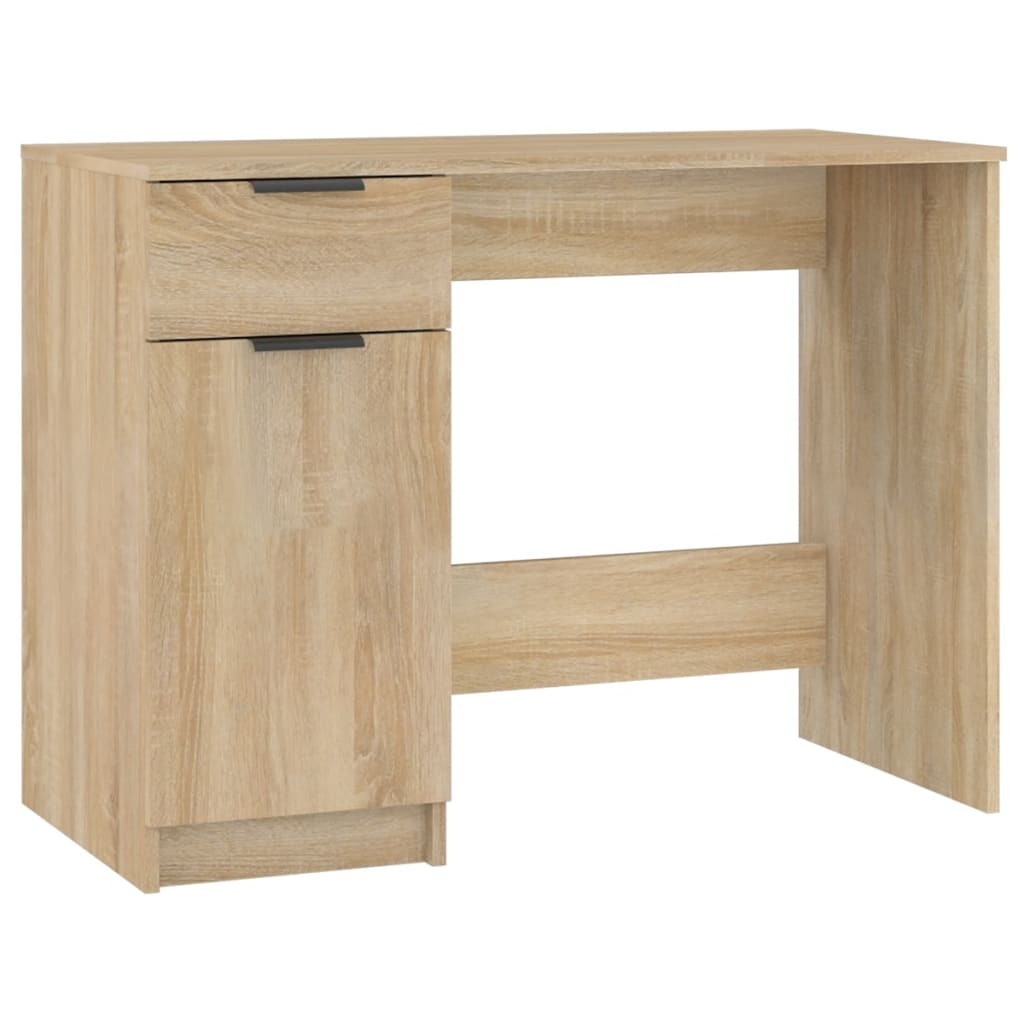 VidaXL Bureau 100x50x75 cm bewerkt hout sonoma eikenkleurig