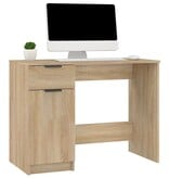 VidaXL Bureau 100x50x75 cm bewerkt hout sonoma eikenkleurig