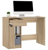 VidaXL Bureau 100x50x75 cm bewerkt hout sonoma eikenkleurig