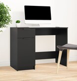 VidaXL Bureau 100x50x75 cm bewerkt hout zwart