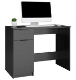 VidaXL Bureau 100x50x75 cm bewerkt hout zwart