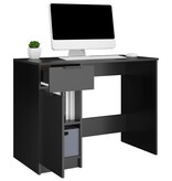 VidaXL Bureau 100x50x75 cm bewerkt hout zwart