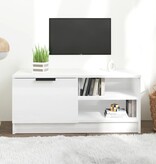VidaXL Tv-meubel 80x35x36,5 cm bewerkt hout hoogglans wit