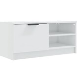 VidaXL Tv-meubel 80x35x36,5 cm bewerkt hout hoogglans wit