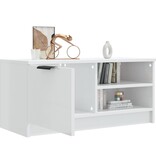 VidaXL Tv-meubel 80x35x36,5 cm bewerkt hout hoogglans wit