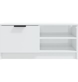 VidaXL Tv-meubel 80x35x36,5 cm bewerkt hout hoogglans wit