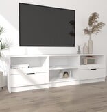 VidaXL Tv-meubel 150x33,5x45 cm bewerkt hout wit