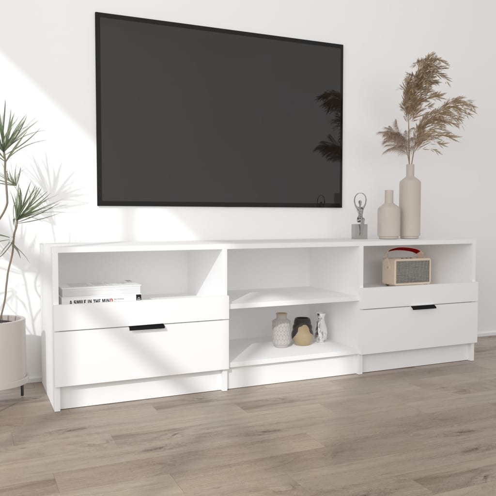 VidaXL Tv-meubel 150x33,5x45 cm bewerkt hout wit
