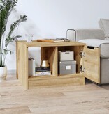 VidaXL Salontafel 50x50x36 cm bewerkt hout sonoma eikenkleurig