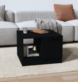 VidaXL Salontafel 50x50x36 cm bewerkt hout zwart