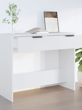 VidaXL Wandtafel 90x36x75 cm bewerkt hout wit