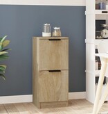 VidaXL Dressoir 30x30x70 cm bewerkt hout sonoma eikenkleurig