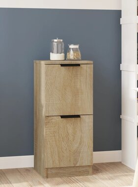 VidaXL Dressoir 30x30x70 cm bewerkt hout sonoma eikenkleurig