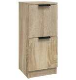 VidaXL Dressoir 30x30x70 cm bewerkt hout sonoma eikenkleurig