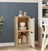 VidaXL Dressoir 30x30x70 cm bewerkt hout sonoma eikenkleurig