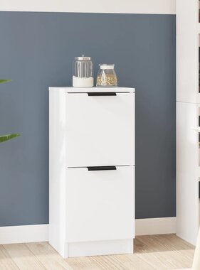 VidaXL Dressoir 30x30x70 cm bewerkt hout wit